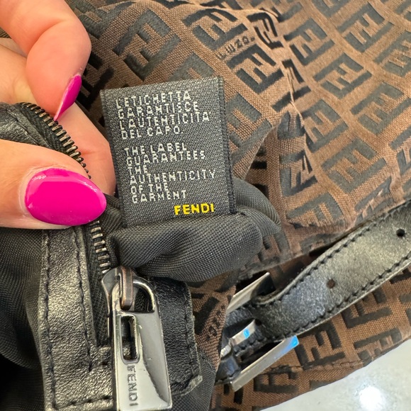 Vintage Fendi Monogram Brown and Black Messenger Bag - Picture 6 of 16